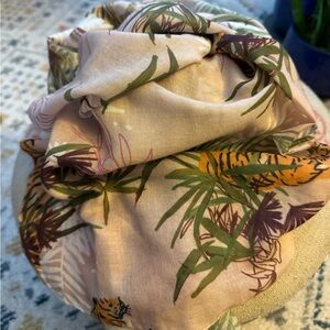 JC Sunny Just Classic Jungle Themed 100% Cotton Scarf